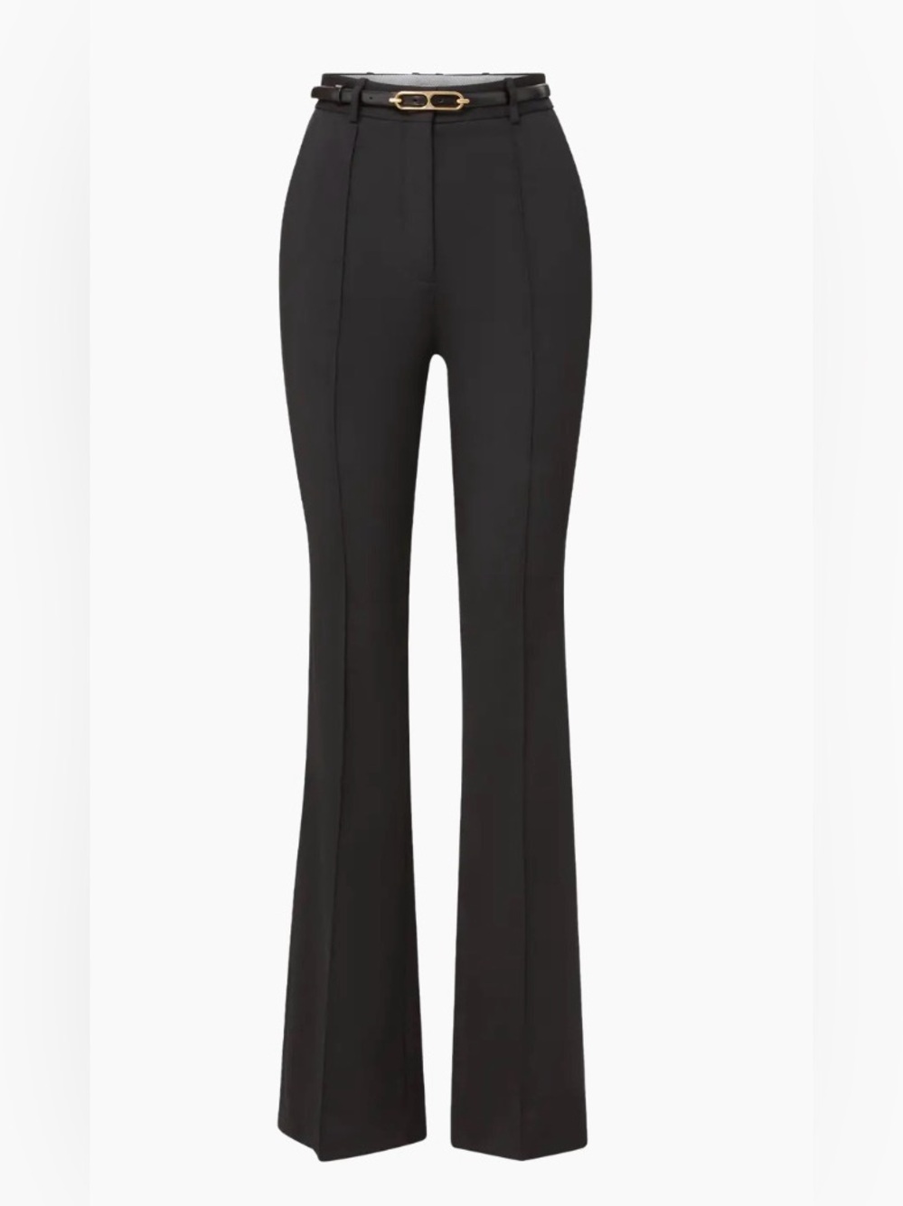 NWT Veronica Beard Gracie Wool Belted Pants Black Size 2